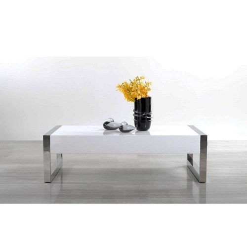 White And Chrome Coffee Tables (Photo 1 of 20)