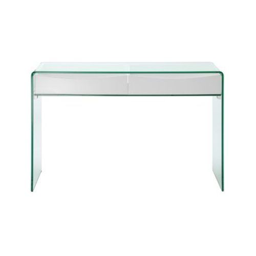 White Gloss And Maple Cream Console Tables (Photo 10 of 20)