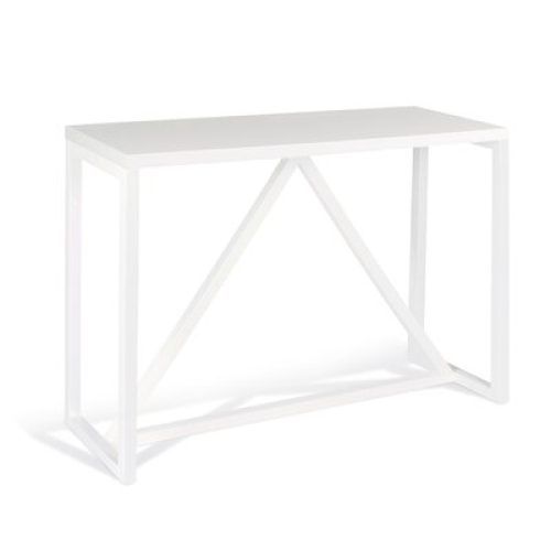Geometric White Console Tables (Photo 4 of 20)