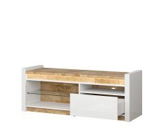 20 Inspirations Zimtown Modern Tv Stands High Gloss Media Console Cabinet with Led Shelf and Drawers