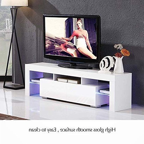 Milano White Tv Stands With Led Lights (Photo 17 of 20)