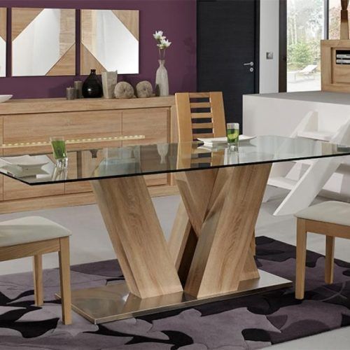 Wood Glass Dining Tables (Photo 7 of 20)