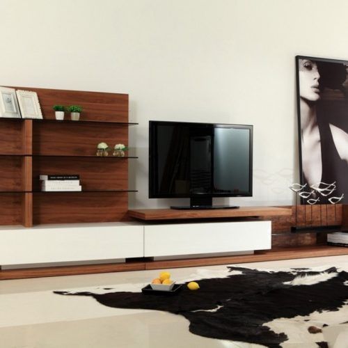 Hannu Tv Media Unit White Stands (Photo 2 of 20)