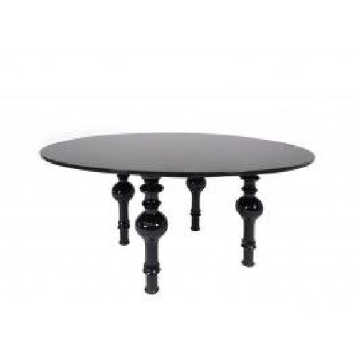 Black Round Glass-Top Console Tables (Photo 7 of 20)