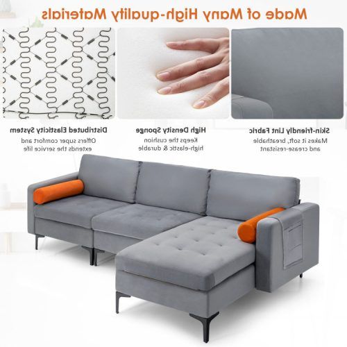 3 Seat L-Shape Sofa Couches With 2 Usb Ports (Photo 19 of 20)