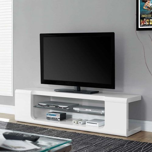 Glossy White Tv Stands (Photo 4 of 15)