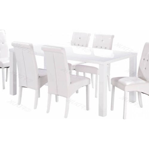 White Gloss Dining Tables And 6 Chairs (Photo 20 of 20)