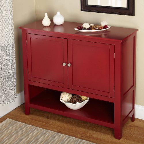 Contemporary Style Wooden Buffets With Two Side Door Storage Cabinets (Photo 2 of 20)