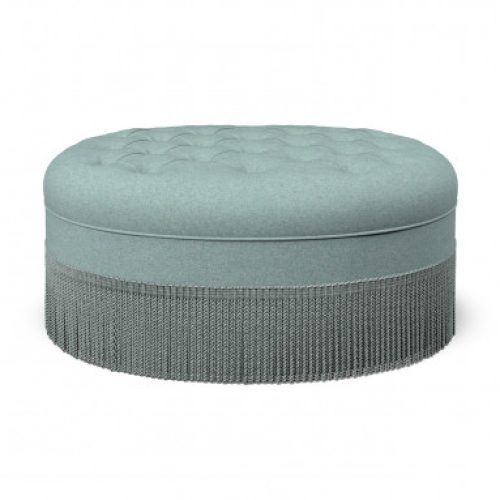 Textured Gray Cuboid Pouf Ottomans (Photo 16 of 20)