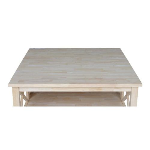'hampton' Unfinished Solid Parawood Square Coffee Tables (Photo 4 of 20)