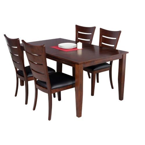 Adan 5 Piece Solid Wood Dining Sets (Set Of 5) (Photo 2 of 20)
