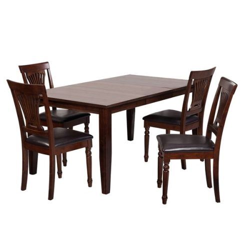 Adan 5 Piece Solid Wood Dining Sets (Set Of 5) (Photo 4 of 20)