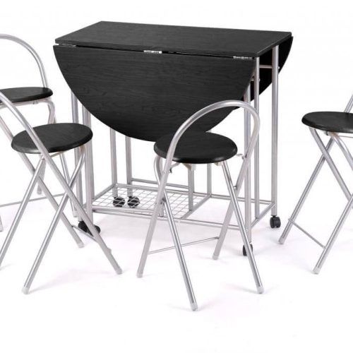Black Folding Dining Tables And Chairs (Photo 3 of 20)
