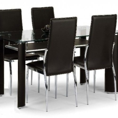 Black Glass Dining Tables And 4 Chairs (Photo 8 of 20)