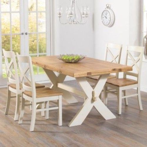 Cream And Wood Dining Tables (Photo 2 of 20)