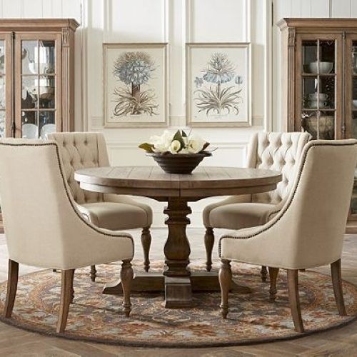 Caira Black 5 Piece Round Dining Sets With Diamond Back Side Chairs (Photo 5 of 20)