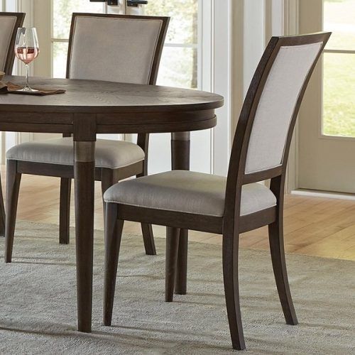 Caira Black 7 Piece Dining Sets With Upholstered Side Chairs (Photo 15 of 20)