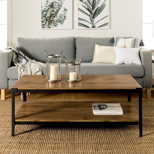 Carbon Loft Witten Angle Iron And Driftwood Coffee Tables (Photo 3 of 20)