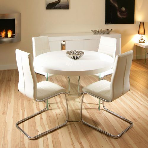 Cream Gloss Dining Tables And Chairs (Photo 6 of 20)