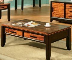 2024 Popular Espresso Wood Storage Coffee Tables