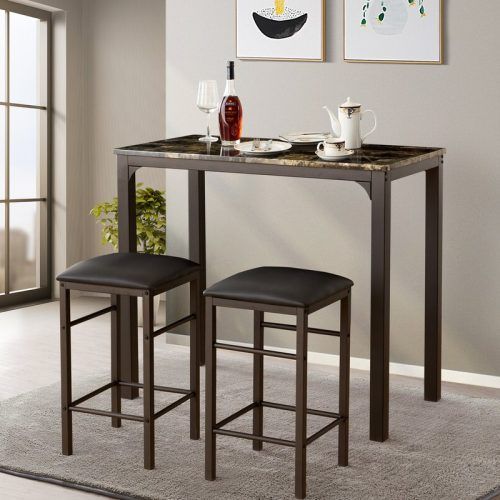 Mizpah 3 Piece Counter Height Dining Sets (Photo 6 of 20)