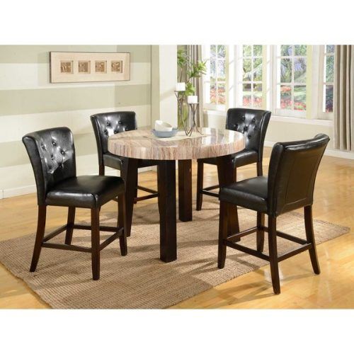 Jaxon 5 Piece Extension Counter Sets With Fabric Stools (Photo 15 of 20)