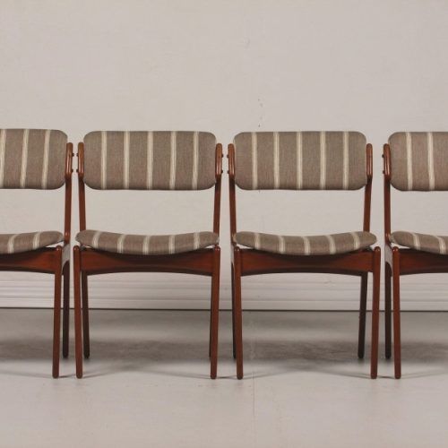 Natural Brown Teak Wood Leather Dining Chairs (Photo 18 of 20)