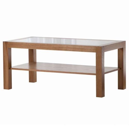 Oak Coffee Table With Glass Top (Photo 15 of 20)