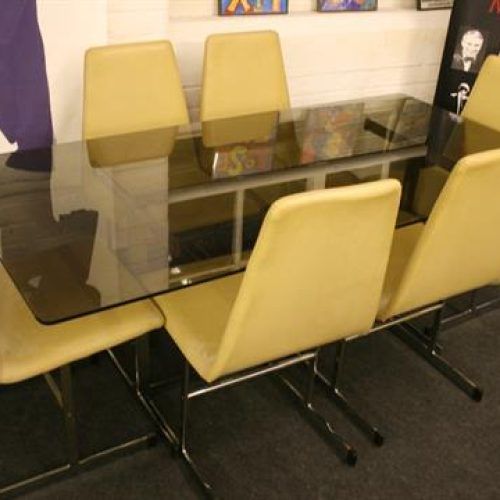 Retro Glass Dining Tables And Chairs (Photo 16 of 20)