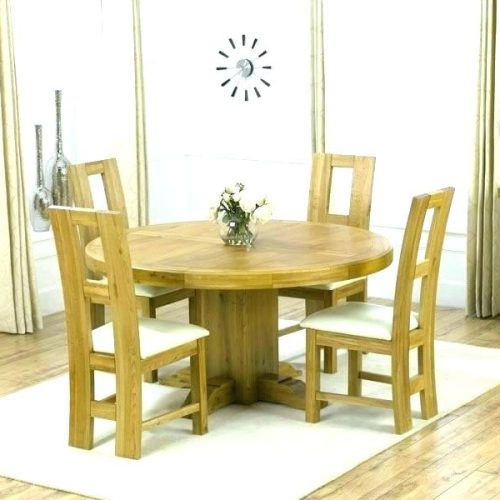 Round Oak Dining Tables And 4 Chairs (Photo 18 of 20)