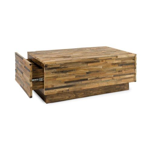 Rustic Coffee Table Drawers (Photo 11 of 20)