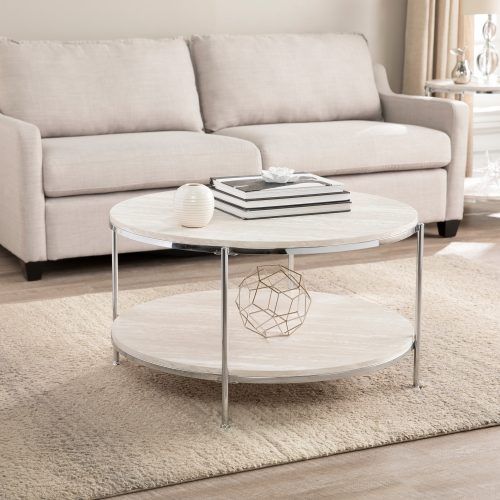 Silver Orchid Henderson Faux Stone Round End Tables (Photo 10 of 20)