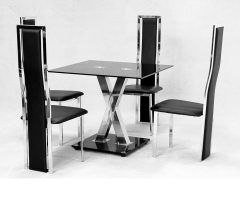The 20 Best Collection of Square Black Glass Dining Tables