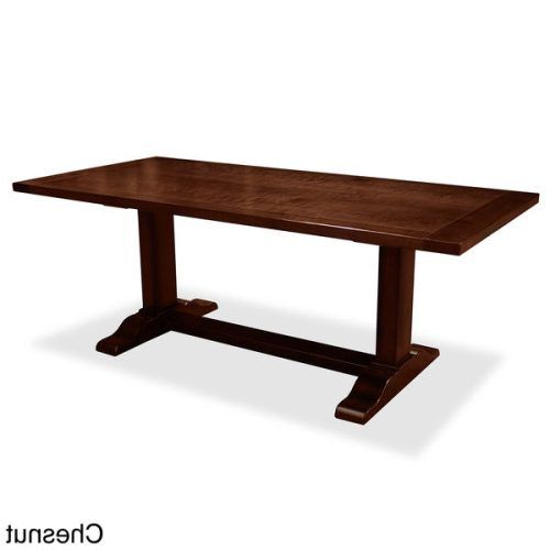 Minerva 36'' Pine Solid Wood Trestle Dining Tables (Photo 5 of 20)