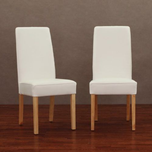 White Leather Dining Chairs (Photo 14 of 20)