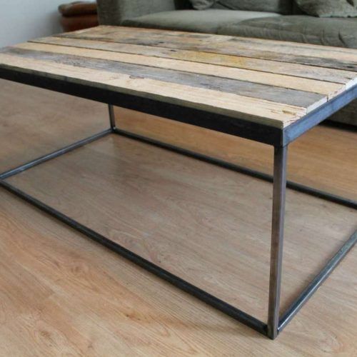 Wood And Steel Coffee Table (Photo 7 of 20)
