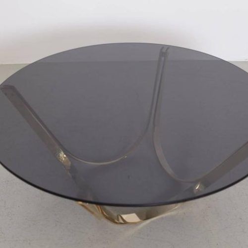 Brass Smoked Glass Cocktail Tables (Photo 6 of 20)