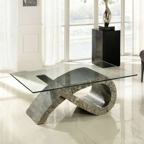 Glass And Stone Coffee Table (Photo 19 of 20)