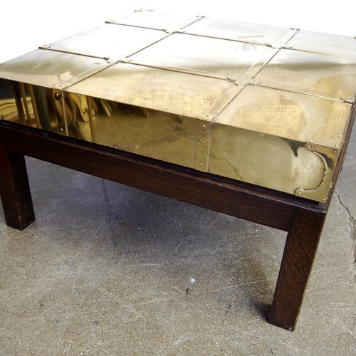 Hammered Antique Brass Modern Cocktail Tables (Photo 8 of 20)