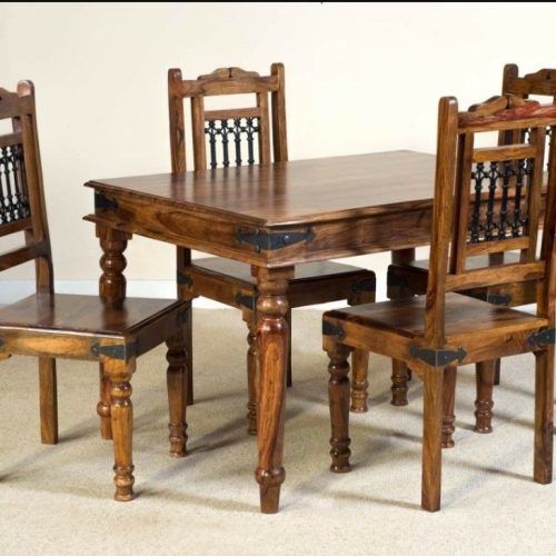 Sheesham Dining Tables And 4 Chairs (Photo 8 of 20)