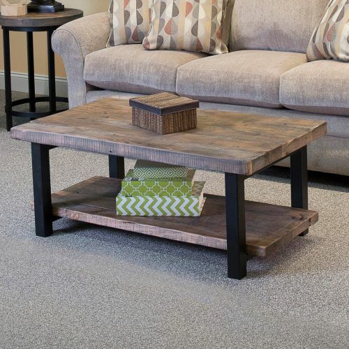 Oak Wood And Metal Legs Coffee Tables (Photo 10 of 20)