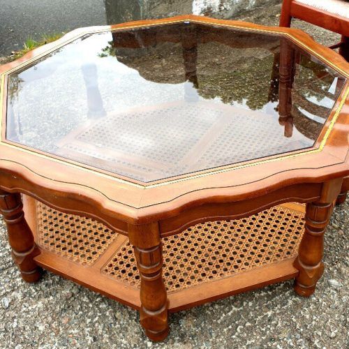 Octagon Glass Top Coffee Tables (Photo 7 of 20)