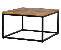 20 Collection of Paris Natural Wood and Iron 30-inch Square Coffee Tables