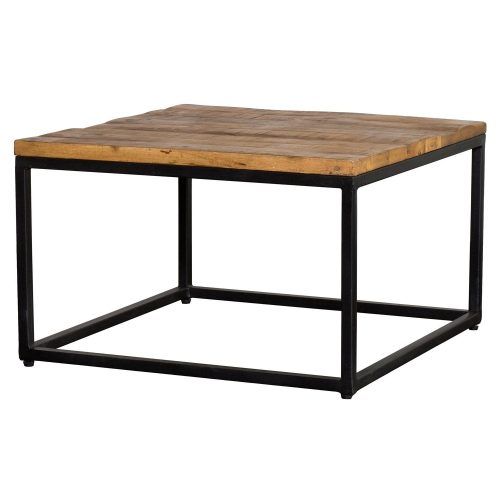 Paris Natural Wood And Iron 30-Inch Square Coffee Tables (Photo 1 of 20)
