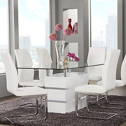 Palazzo 6 Piece Dining Set With Mindy Slipcovered Side Chairs (Photo 7 of 20)