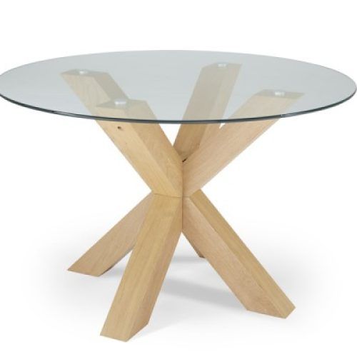 Round Glass And Oak Dining Tables (Photo 5 of 20)