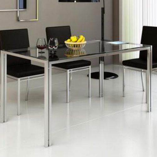 Glass And Stainless Steel Dining Tables (Photo 1 of 20)