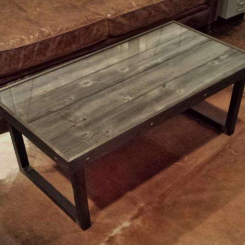 Wood And Steel Coffee Table (Photo 4 of 20)