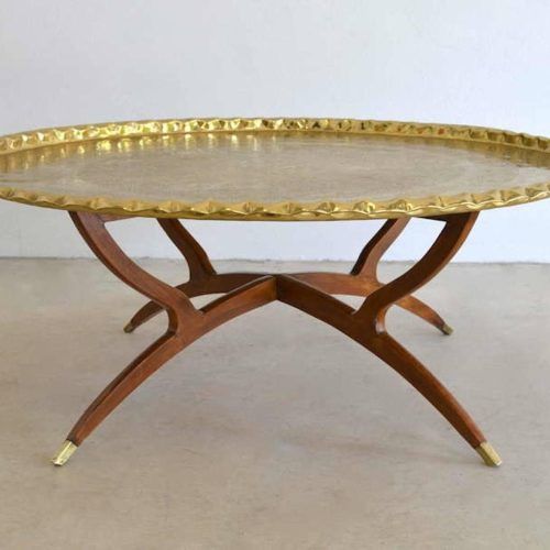 Antique Brass Aluminum Round Coffee Tables (Photo 2 of 20)