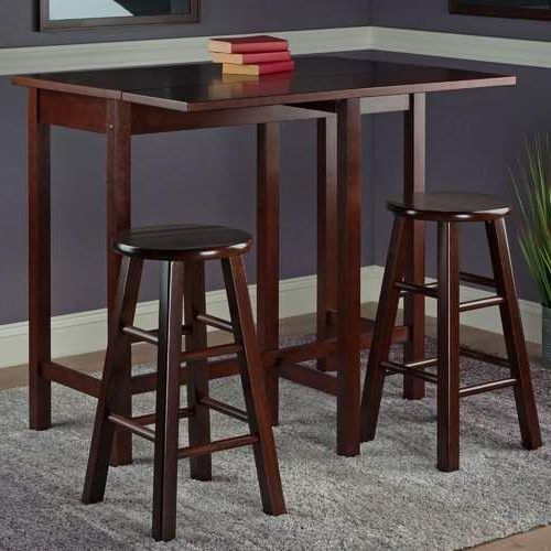 Bettencourt 3 Piece Counter Height Solid Wood Dining Sets (Photo 2 of 20)